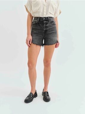 Daze Bottom Line black high waist button fly wide leg shorts, 27, NWOT